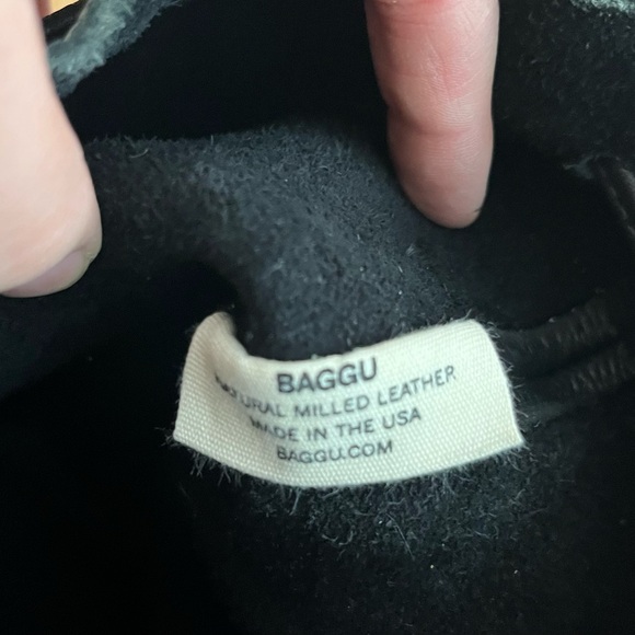 BAGGU Black Leather Bucket Bag - Picture 8 of 8